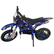 Blue Mini Motor Dirt Bike Kids Pocket 2 Stroke Motorbike ATV Twin Exhaust Tip Toys 49cc 2025 ATV-012 - Machter