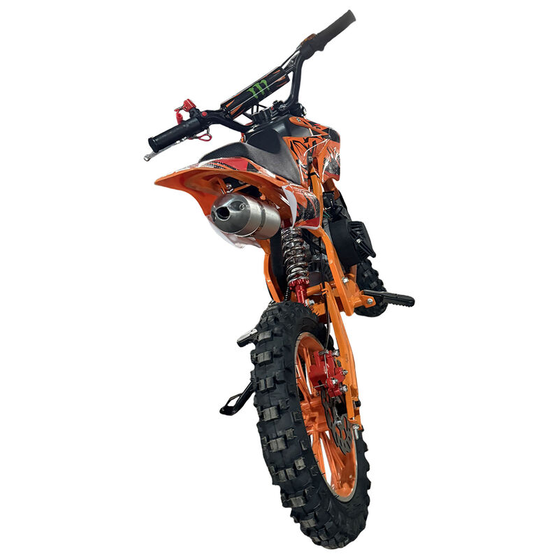 Orange Mini Motor Dirt Bike Kids Pocket 2 Stroke Motorbike ATV Twin Exhaust Tip Toys 49cc 2025 ATV-013 - Machter
