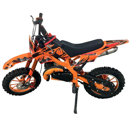 Orange Mini Motor Dirt Bike Kids Pocket 2 Stroke Motorbike ATV Twin Exhaust Tip Toys 49cc 2025 ATV-013 - Machter