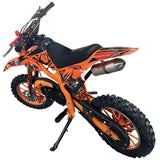 Orange Mini Motor Dirt Bike Kids Pocket 2 Stroke Motorbike ATV Twin Exhaust Tip Toys 49cc 2025 ATV-013 - Machter