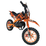 Orange Mini Motor Dirt Bike Kids Pocket 2 Stroke Motorbike ATV Twin Exhaust Tip Toys 49cc 2025 ATV-013 - Machter