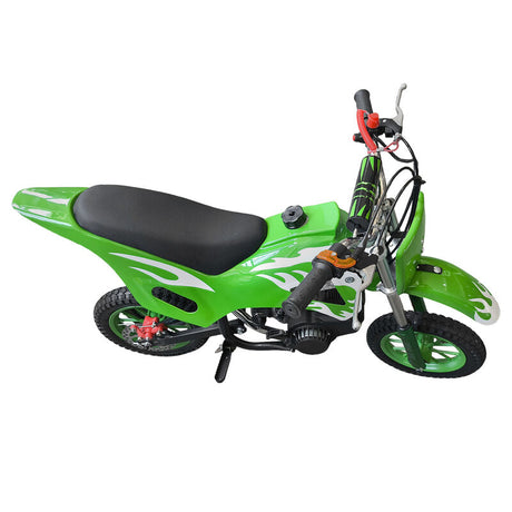 Green Mini Motor Dirt Bike Kids Pocket 2 Stroke Motorbike ATV Twin Exhaust Tip Toys 49cc With 2 Wheels ATV-014-ATV-007 - Machter