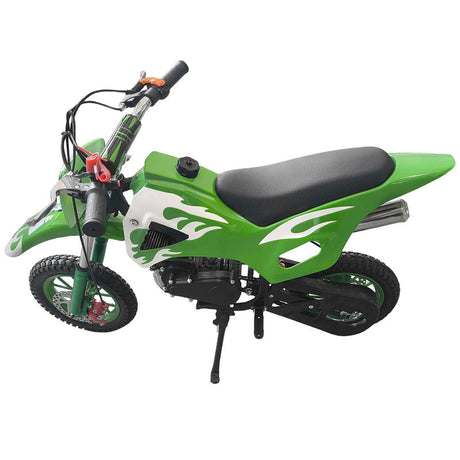 Green Mini Motor Dirt Bike Kids Pocket 2 Stroke Motorbike ATV Twin Exhaust Tip Toys 49cc With 2 Wheels ATV-014-ATV-007 - Machter