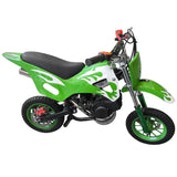 Green Mini Motor Dirt Bike Kids Pocket 2 Stroke Motorbike ATV Twin Exhaust Tip Toys 49cc With 2 Wheels ATV-014-ATV-007 - Machter