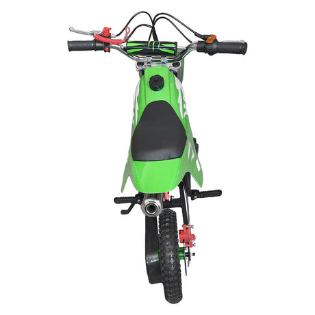 Green Mini Motor Dirt Bike Kids Pocket 2 Stroke Motorbike ATV Twin Exhaust Tip Toys 49cc With 2 Wheels ATV-014-ATV-007 - Machter
