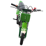 Green Mini Motor Dirt Bike Kids Pocket 2 Stroke Motorbike ATV Twin Exhaust Tip Toys 49cc With 2 Wheels ATV-014-ATV-007 - Machter