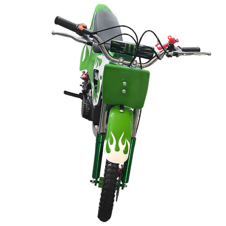 Green Mini Motor Dirt Bike Kids Pocket 2 Stroke Motorbike ATV Twin Exhaust Tip Toys 49cc With 2 Wheels ATV-014-ATV-007 - Machter