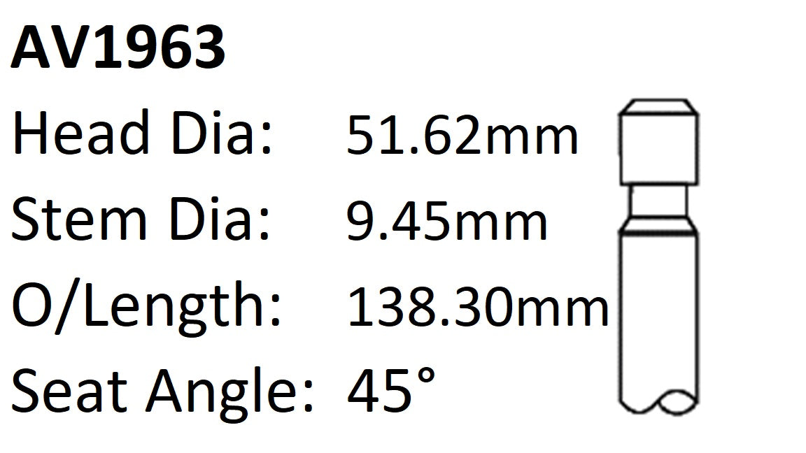 Ford 390 Int Valve AV1963 - Austral | Universal Auto Spares