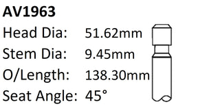 Ford 390 Int Valve AV1963 - Austral | Universal Auto Spares