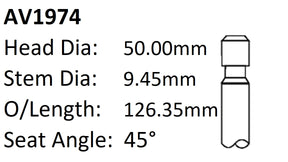 Chrysler 265 360 Int Valve AV1974 - Austral | Universal Auto Spares