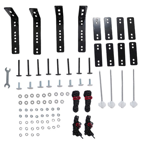 270 Degree Free-Standing Awning & "L" Bracket 600D Double-Ripstop With LED Light Right Side - Machter