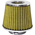 Air Filter Pod Style Chrome Top/Yellow Filter - JetCo