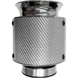 Air Filter Pod Style Real Carbon Performance Filter Silver - JetCo