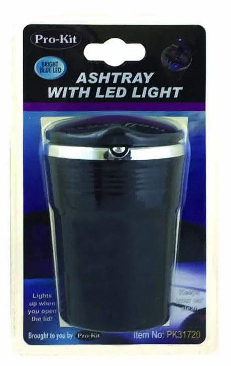 Ash Tray with Led Light & Lid - Pro-Kit | Universal Auto Spares