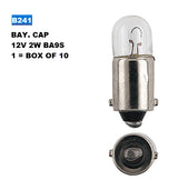 Bay. Cap 12V 2W BA9S 1 = Box OF 10 B241 - eXelite | Universal Auto Spares