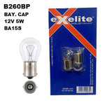 Bay. Cap 12V 5W BA15S B260BP - eXelite | Universal Auto Spares