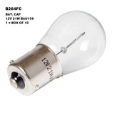 Bay. Cap 12V 21W BAU15S 1 = Box OF 10 B264FC - eXelite | Universal Auto Spares
