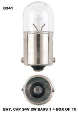 Bay Cap 24V 2W BA9S 1 = Box of 10 B341 - Exelite