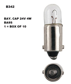 Bay Cap 24V 4W BA9S 1 = Box of 10 B342 - Exelite