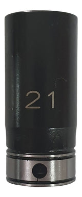 3/8" Drive 6-point 21mm Size Thin-Wall Deep Impact Socket 1114021B - Dual Action