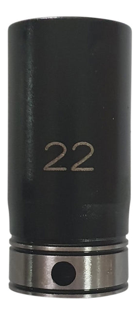 3/8" Drive 6-point 22mm Size Thin-Wall Deep Impact Socket 1114022B - Dual Action