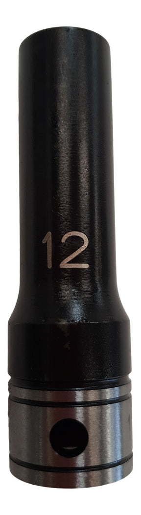 1/2" Drive 6pt 12mm Size Range Thin-Wall Deep Impact Socket - Dual Action