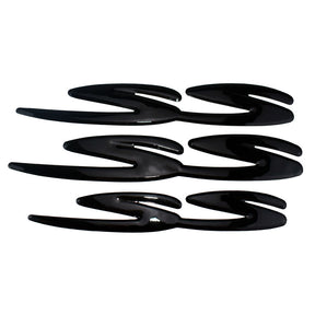 Gloss Black SS Badge Set Ute Sedan Wagon Fit For Holden Commodore VT VU VX BADGE-006-3PCS - Machter