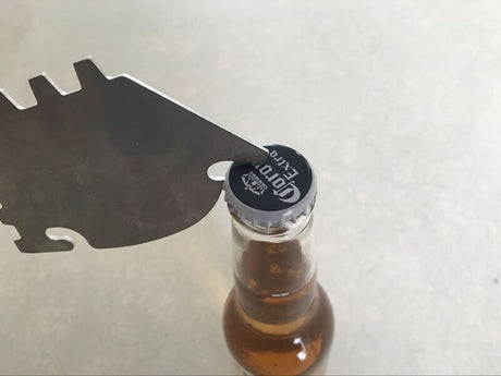 BBQ Scraper Weber Q3 Digit Cleaning Tool 5 in 1 + Bottle Opener Stainless Steel - Machter