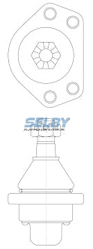 Ball Joint Upper Fits Liteace CM20, YM2, CM3, KM3, YM, Tarago YR2, CR2 BJ173 - Selby | Universal Auto Spares