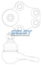 Ball Joint Lower Fits Jackaroo UBS13, 16, 52, Rodeo KB20, 25, 40, 41, TFS17, 54 4WD BJ202 - Selby | Universal Auto Spares