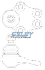 Ball Joint Lower Fits Jackaroo UBS13, 16, 52, Rodeo KB20, 25, 40, 41, TFS17, 54 4WD BJ202 - Selby | Universal Auto Spares