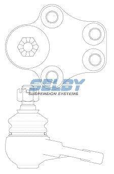 Ball Joint Lower Fits Jackaroo UBS13, 16, 52, Rodeo KB20, 25, 40, 41, TFS17, 54 4WD BJ202 - Selby | Universal Auto Spares