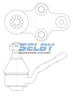Ball Joint Lower Fits Corolla AE80, AE82 BJ233 - Selby | Universal Auto Spares