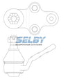 Ball Joint Lower Fits Corolla AE80, AE82 BJ233 - Selby | Universal Auto Spares