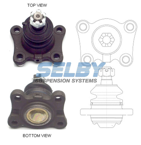 Ball Joint Front Lower Fits Toyota Hilux 98-05 4WD, Hilux SURF 89-97 RZN, LN, KDN, KZN, RN, VZN, YN BJ265 - Selby | Universal Auto Spares