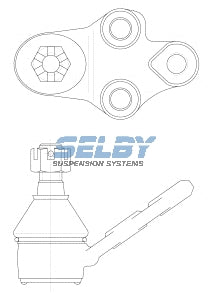 Ball Joint Lower LHS Fits Nova LE, LF, Corolla AE9 BJ271 - Selby | Universal Auto Spares