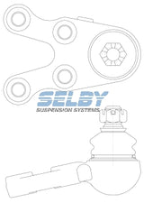 Ball Joint Lower LHS Fits Challenger, Pajero NH, NL 4WD, Triton MK 2WD, 4WD BJ822 - Selby | Universal Auto Spares