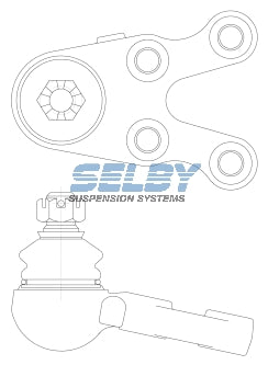 Ball Joint LWR RHS Fits CHALLENGER, PAJERO NH - NL 4WD, TRITON MK 2WD, 4WD BJ823 - Transteer | Universal Auto Spares