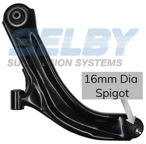 FRT LOWER CTRL ARM (L) Fits NISSAN MICRA K12 07-10 16mm Spigot BJ8918L-ARM - Selby