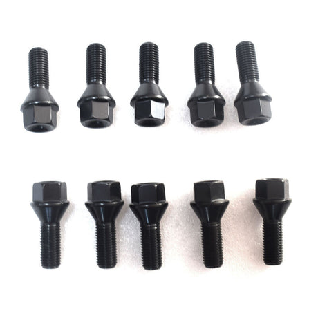 10Pieces M12x1.5 Locking Wheel Bolts Fit For BMW E46 E81 E82 E85 E87 E61 E90 E92 MINI - Machter