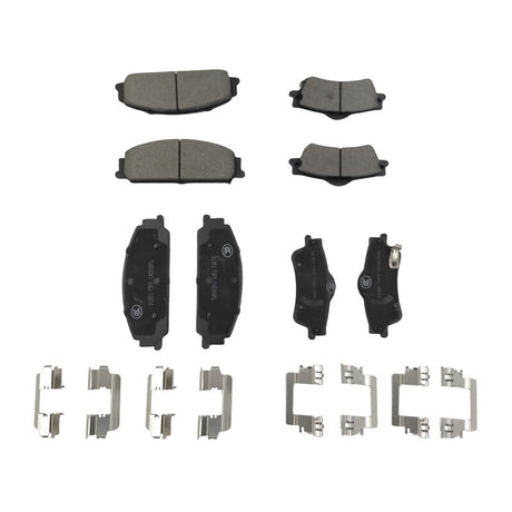 8 Pieces x Front & Rear Brake Pad With Clips Fit For Holden Calais Caprice Commodore VE Statesman WM - Machter