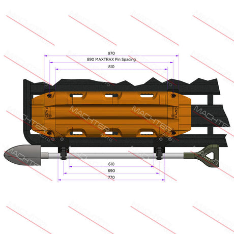 Flush Mounting Bracket Shovel Combo Suit Rhino Rack Bracket Kit Only BRACKET-005 - Machter