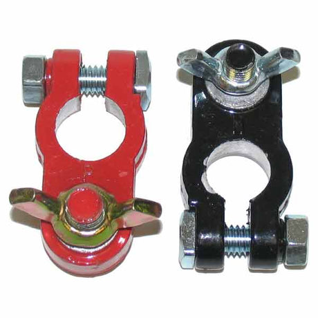 Battery Terminal Red & Black Wing Nut Pair - AUTOKING | Universal Auto Spares