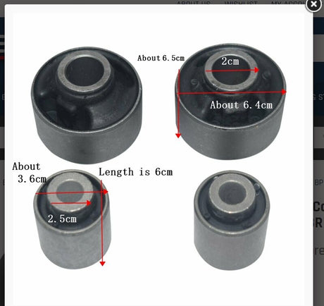 4 Pieces New Front Lower Control Arm Bushes Fit For Subaru Outback BL BP BR BS - Machter