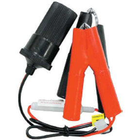 Battery Lighter Accessory Socket With Battery Clamps 12/24V - Charge