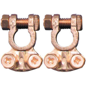 Battery Terminal 2 Piece Brass Saddle Type Small - Charge