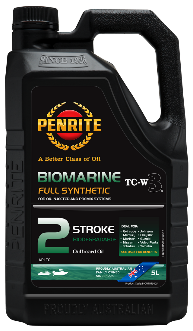 Biomarine Outboard 2 Stroke Oil (Full Syn.) 5L - Penrite  4 X 5 Litre (Carton Only) | Universal Auto Spares