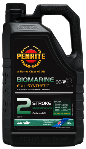 Biomarine Outboard 2 Stroke Oil (Full Syn.) 5L - Penrite 4 X 5 Litre (Carton Only)