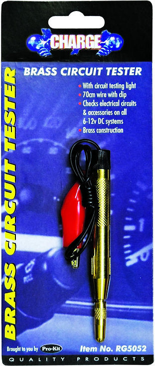 Brass Circuit Tester - 6-12V 105mm | Universal Auto Spares