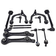 12 Pieces Full Set Front Lower Upper Control Arms Kit Fit For Chrysler 300 C LE LX 2004-2012 - Machter